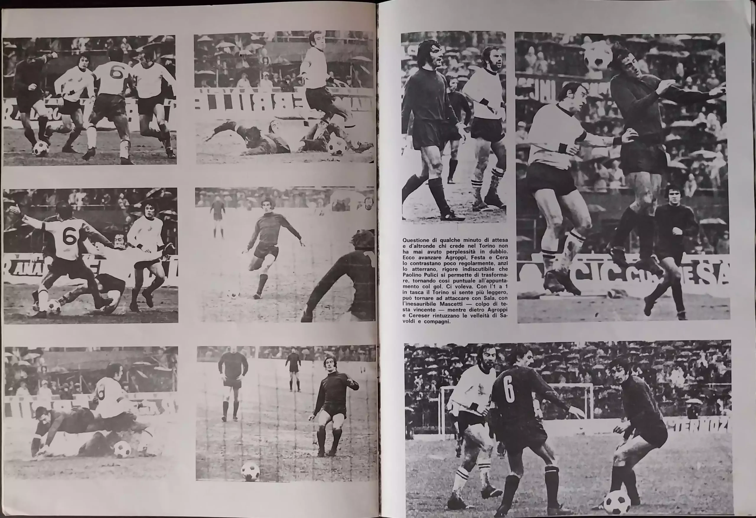 CalcioFilm, Sargraf, 6 febbraio 1974, n. 16, pp. 20-21, Torino-Cesena 1973-74