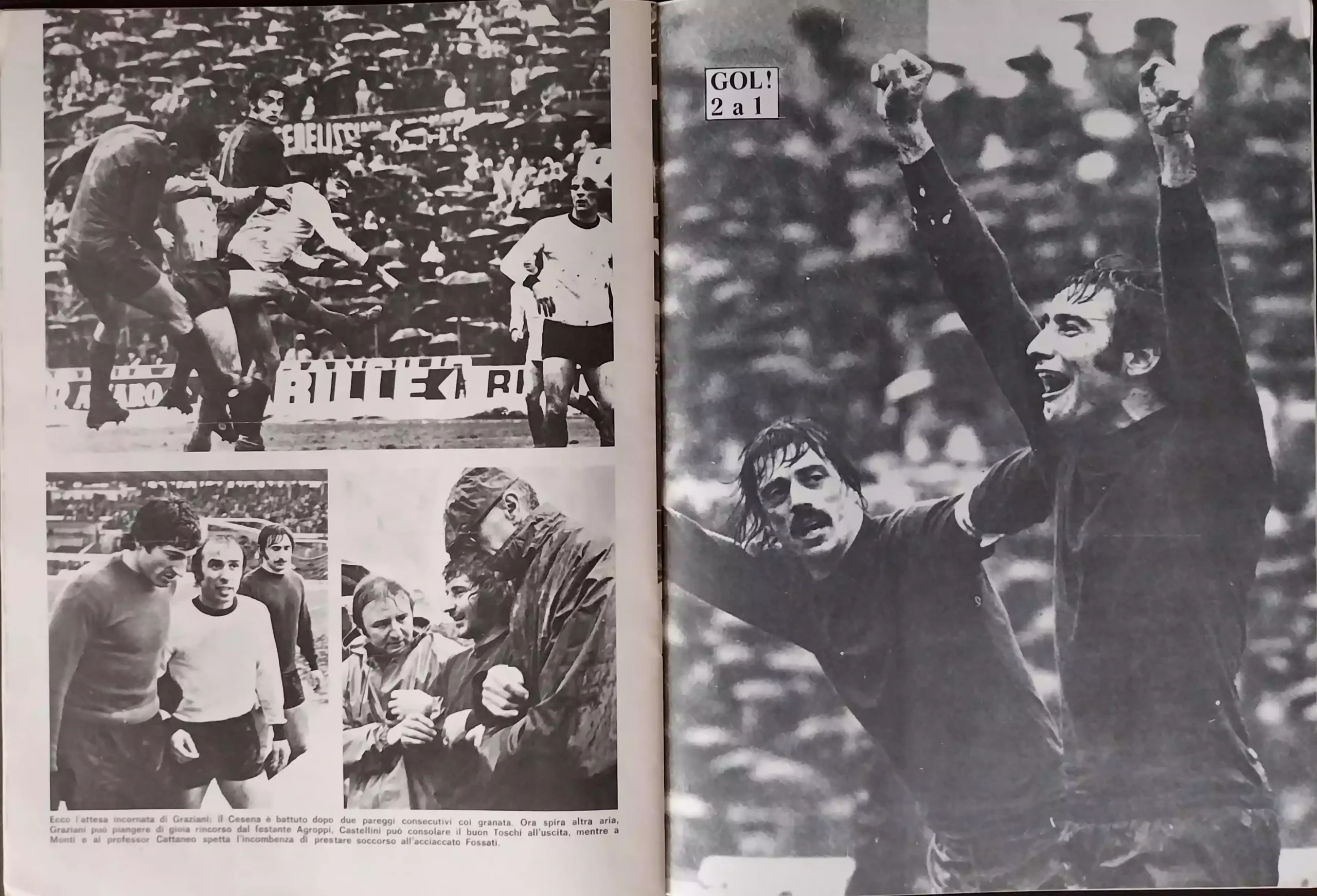 CalcioFilm, Sargraf, 6 febbraio 1974, n. 16, pp. 22-23, Torino-Cesena 1973-74