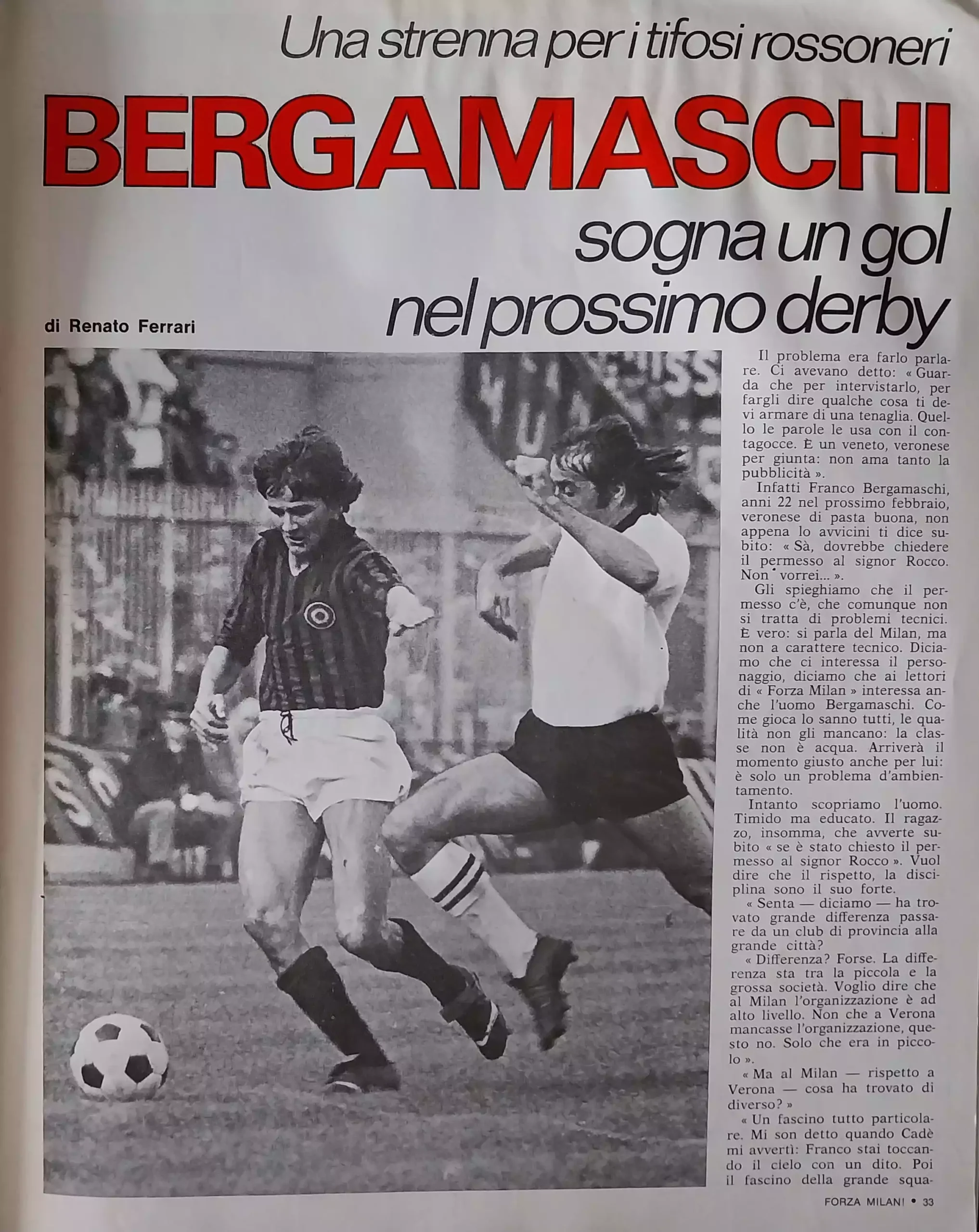 Forza Milan!, Novembre 1973, n. 11, Cesena-Milan