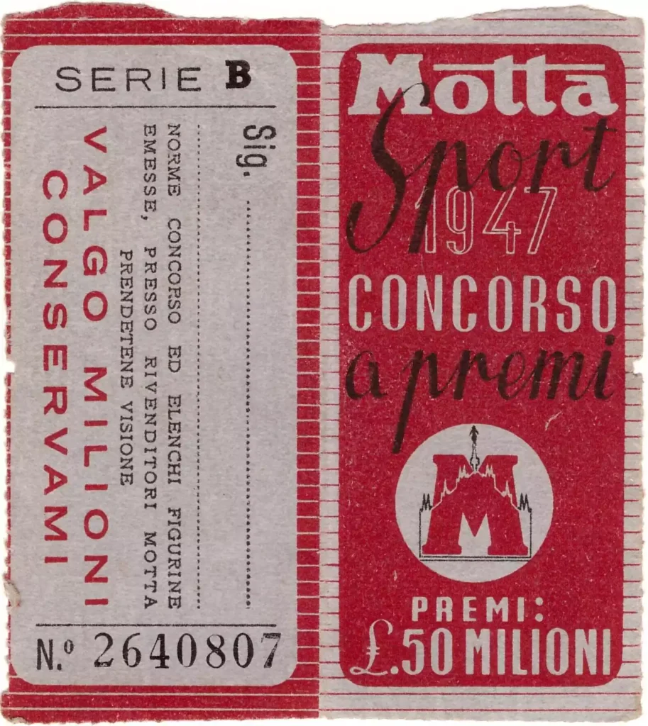 Motta Concorso Motta Sport 1947 1946-47 scudetto Cesena retro