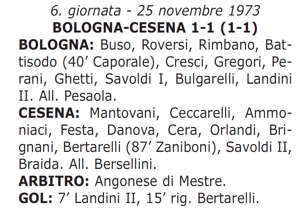 BOLOGNA-CESENA-1-1-tabellino-1973-74