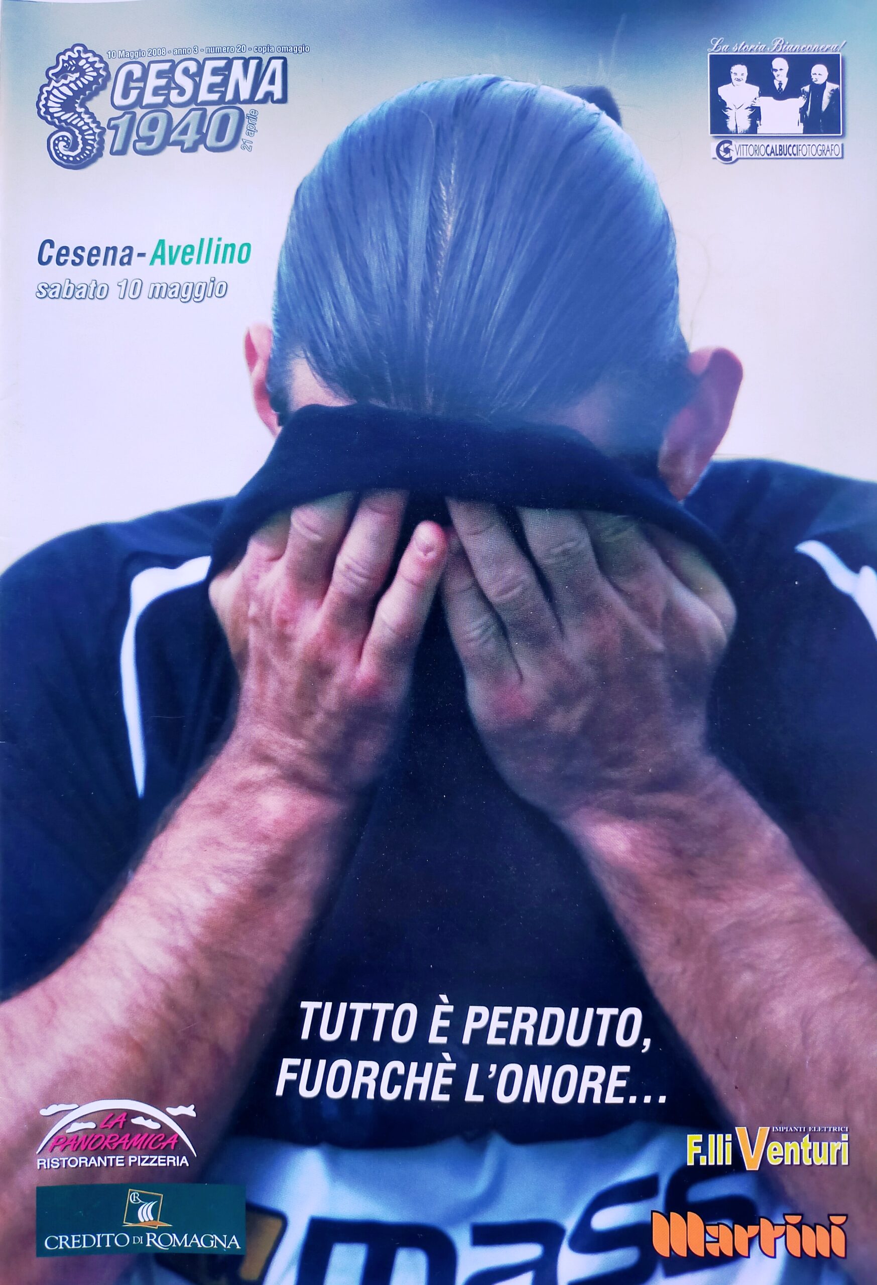I gol di Moscardelli non sono serviti a evitare al Cesena la retrocessione nel 2007-08 (dal Magazine Cesena 1940)