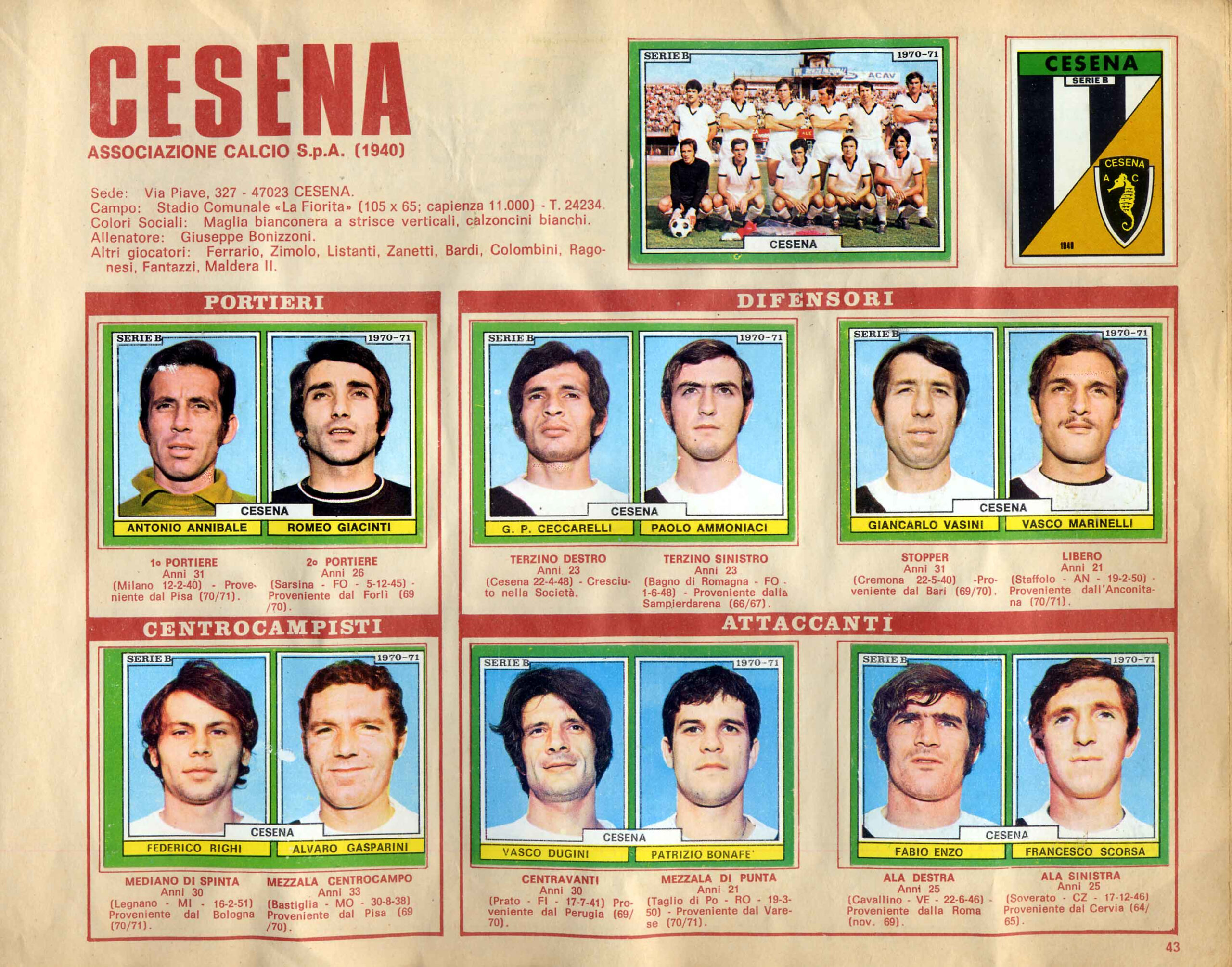 Il Cesena vincitore della coppa Italia di serie C edizione 2003-04