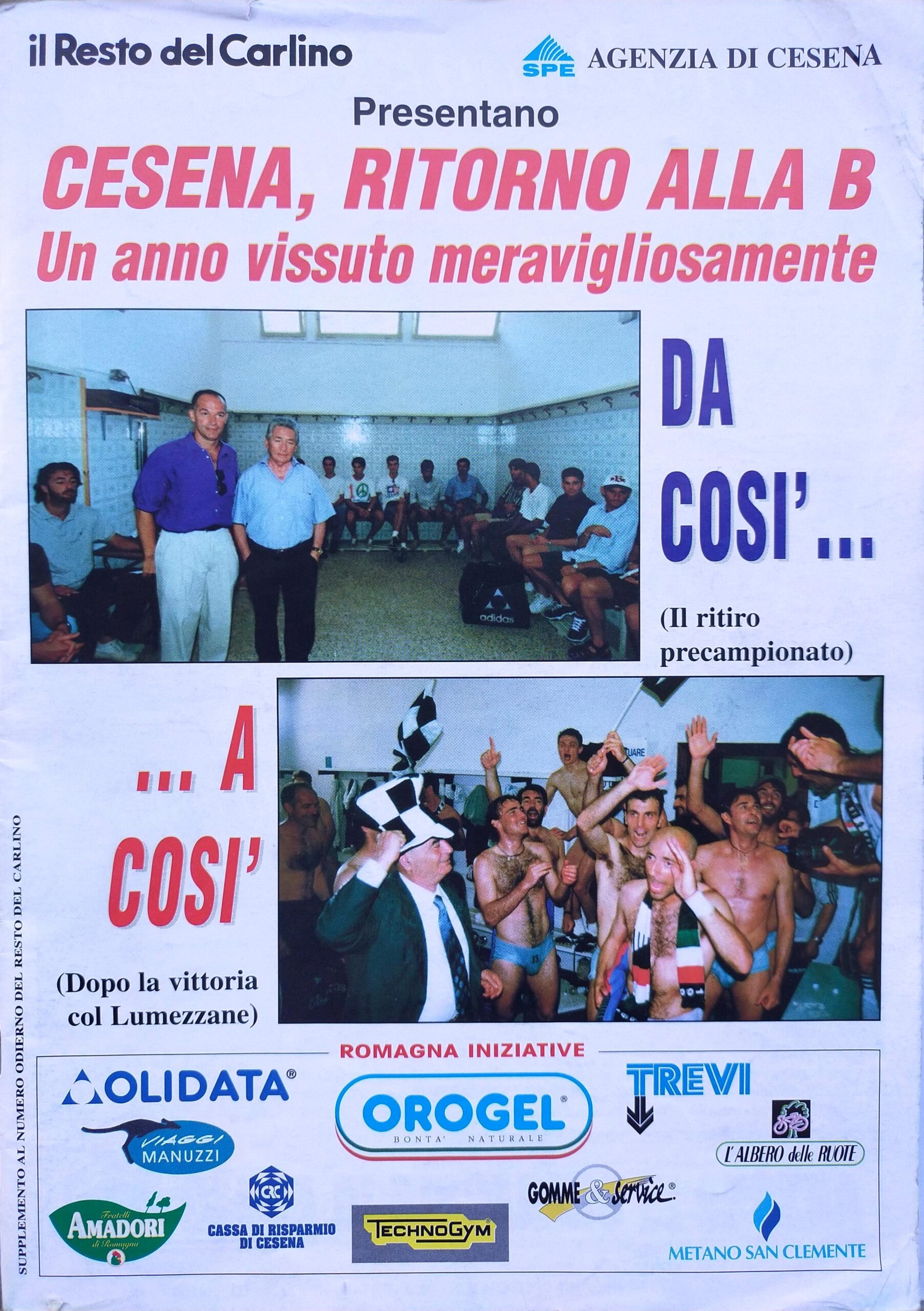 Lo speciale de Il Resto del Carlino per la promozione tra i cadetti (1997-98)