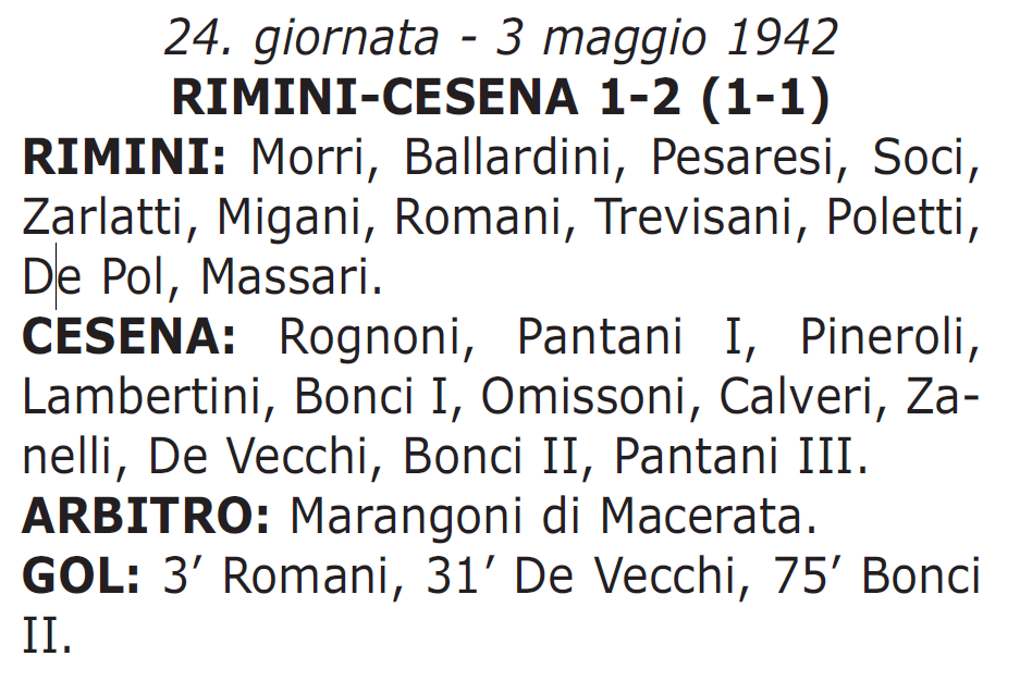 RIMINI-CESENA 1941-42