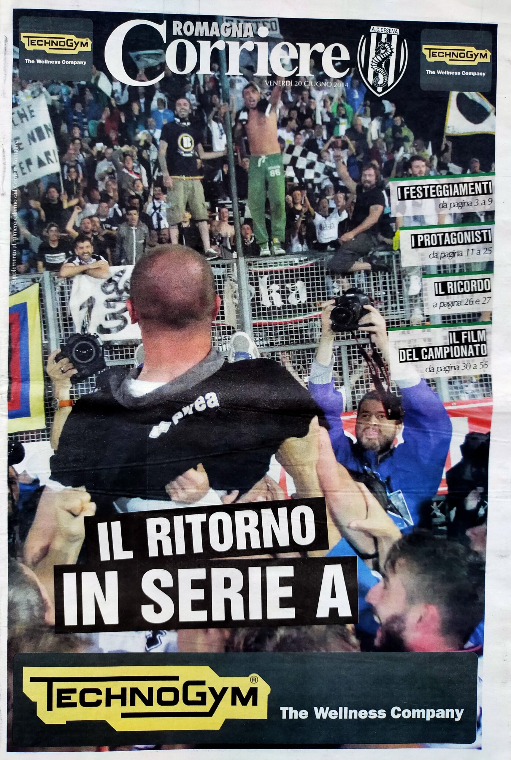 Speciale del Corriere Romagna per il ritorno del Cesena in serie A nel 2013-14