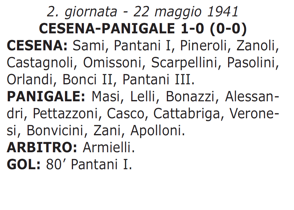CESENA-PANIGALE-1940-41-finali tabellino