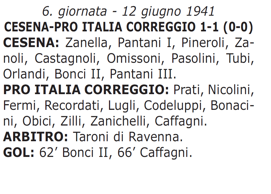 CESENA-PRO-ITALIA-CORREGGIO-1940-41-finali tabellino