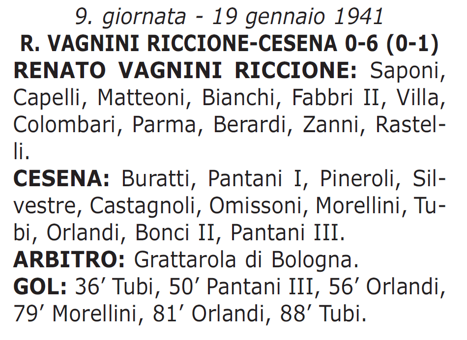 R.-VAGNINI-RICCIONE-CESENA-1940-41 tabellino