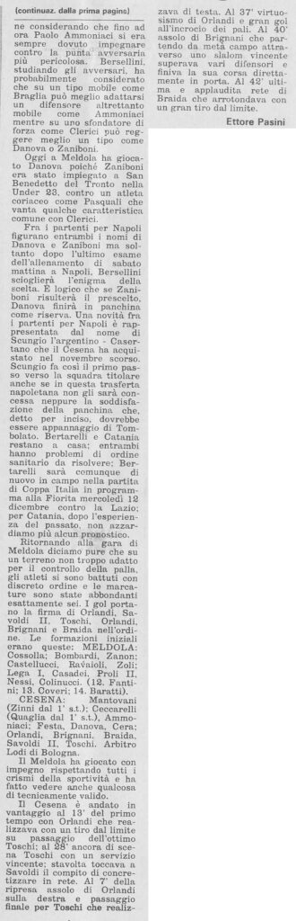 1973-74 1° Squadra Amichevole 17 Meldola-Cesena 0-6 Stadio parte2
