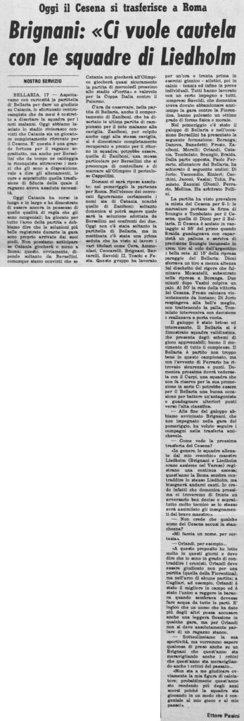 1973-74 1° Squadra Amichevole 18 Bellaria-Cesena 1-2 Stadio parte1