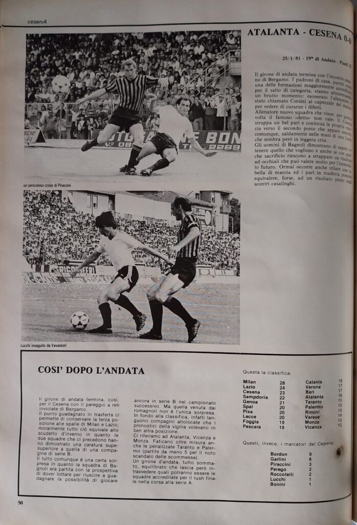 Calbucci Poggi CesenA 1981, p. 50 Piraccini Lucchi Atalanta-Cesena 1980-81