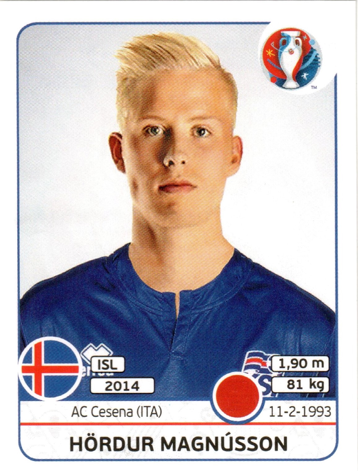 Panini Euro Francia 2016 2015-16 Magnusson